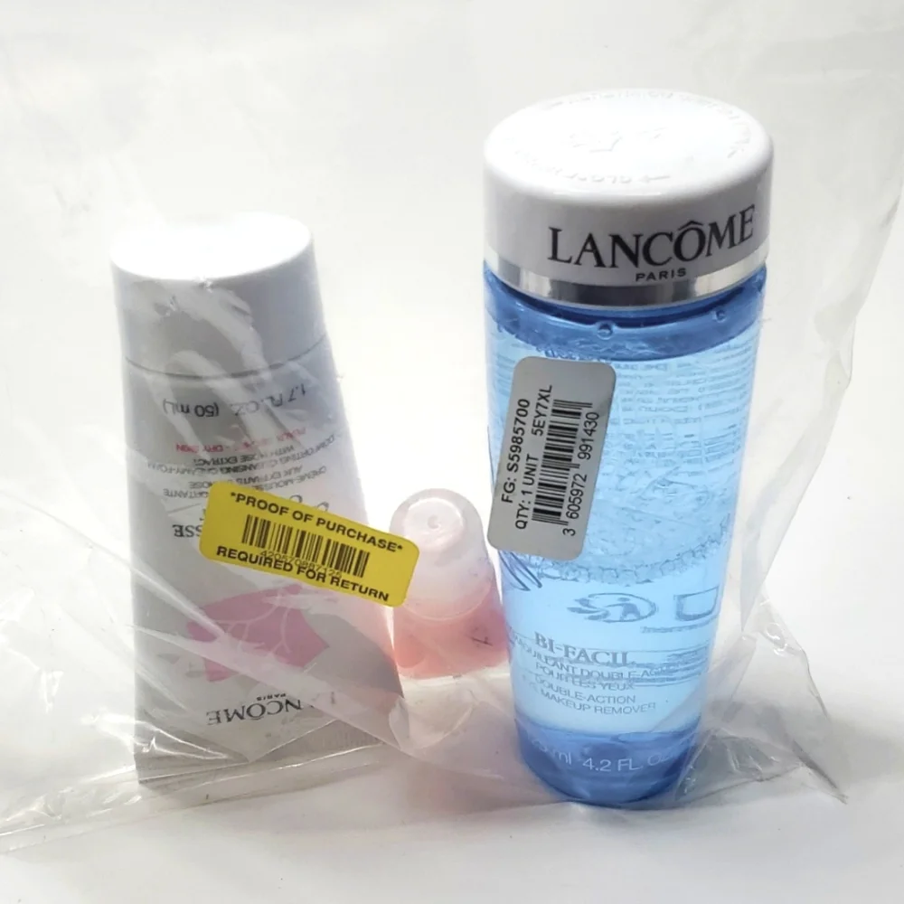 Lancome Skincare Makeup Remover Bundle Bi-Facil Creme Mousse Confort